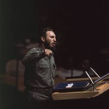 Castro speaking at the UN in 1960
