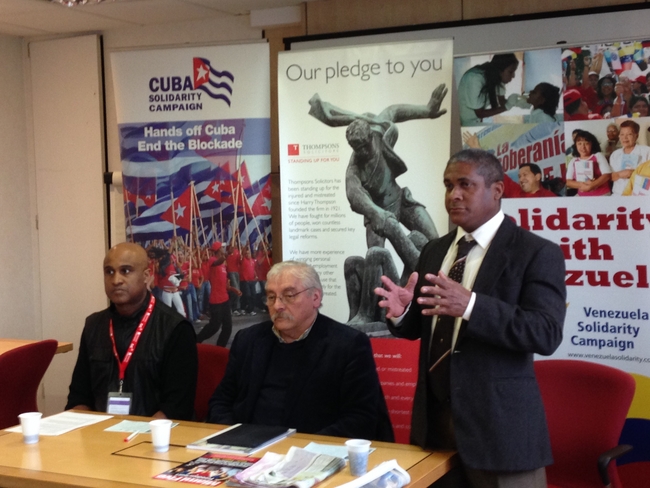 Jorge Luis Garcia, Cuban Embassy Political Counsellor (far right in photo)