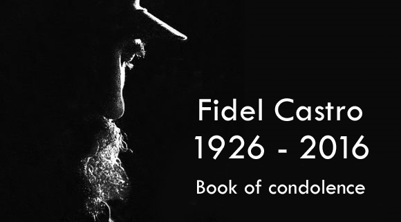 Fidel Castro: book of condolence