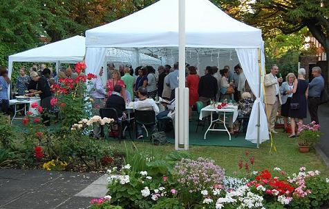 Friends of Cuba enjoy the reception at the ambassador's residence