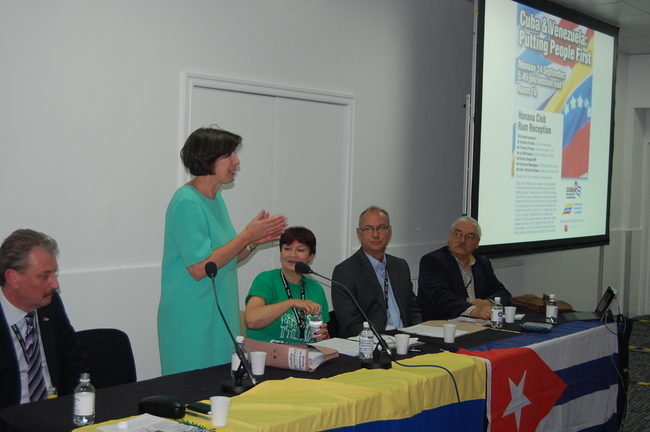 TUC General Secretary Frances O'Grady speaking at the fringe meeting on Monday 14 September