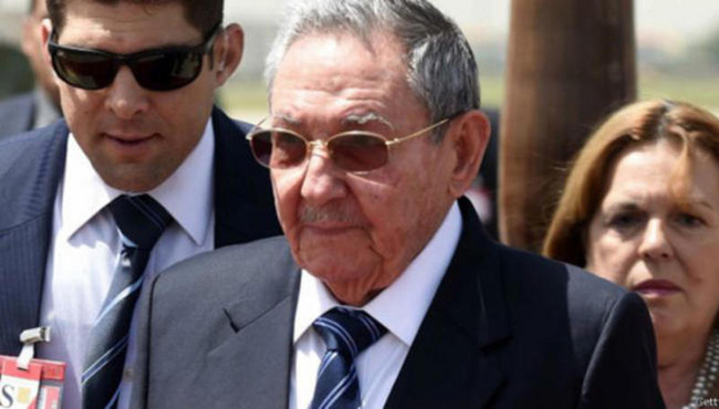 Raul Castro arriving in New York 