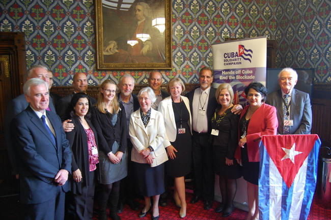 John McDonnell, Ian Lavery, Adriana Perez, Gerardo Hernandez, Cat Smith, Jeremy Corbyn, Baroness Hooper, Rob Miller, Baroness Smith, Rene Gonzalez, Olga Sanlanueva, H.E. Teresita Vicente, Lord Balfe 