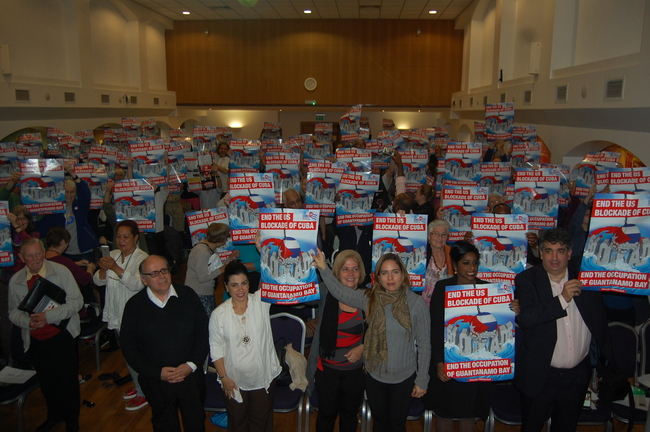 London Rally: End the US blockade of Cuba, End the occupation of Guantanamo Bay