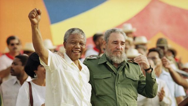Nelson Mandela and Fidel Castro in Havana