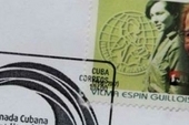 The first stamp, featuring revolutionary feminist Vilma Espin, was launched at the 10th Cuban Assembly Against Homophobia and Transphobia.