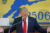 Trump speaks to the Brigade 2506 - veterans from the Bay of Pigs Invasion - during his presidential campaign