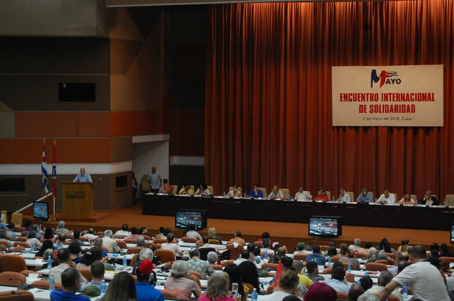 Rob Miller, CSC Director, speaking at the International Solidarity with Cuba Conference