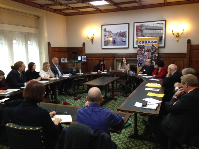 Mariela speaking at the APPG meeting