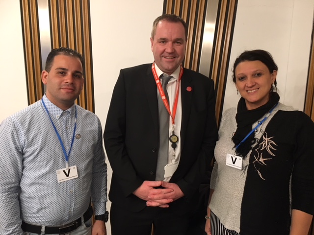 The young workers met with Neil Findlay MSP in the Scottish Parliament