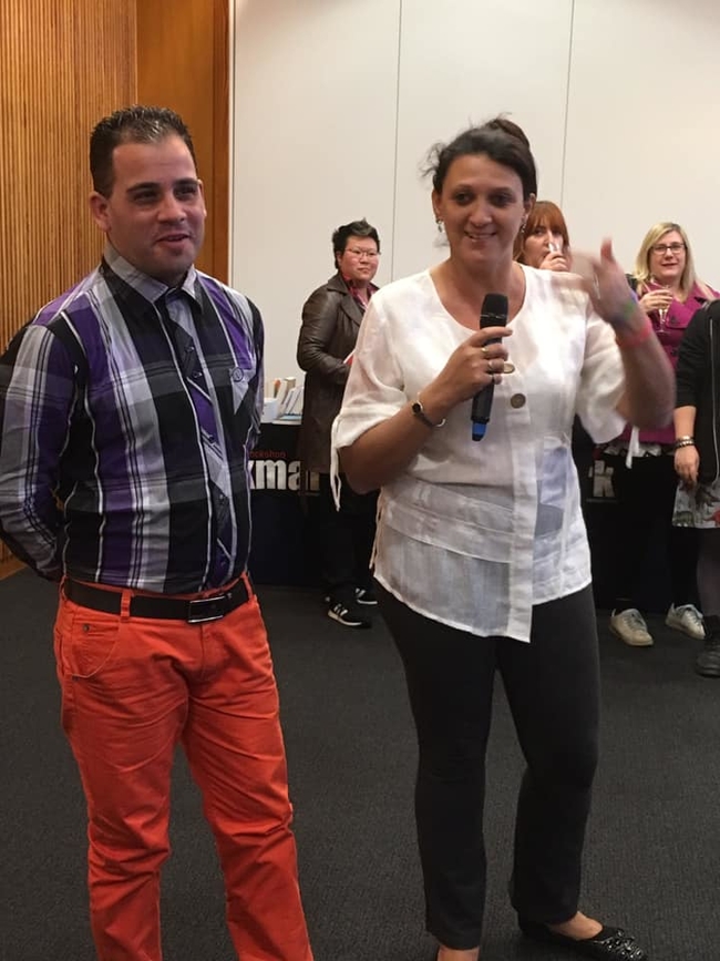 Yelena Gomez and Yuniel Espinosa at Tony Benn House, Unite South West's regional office speaking at the TUC Young Workers Conference, Congress House, London