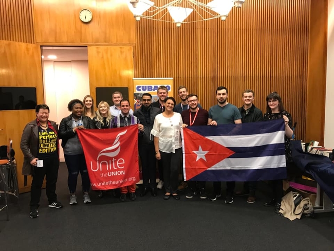 Cuban young workers and Unite young members at the TUC Young Workers Conference