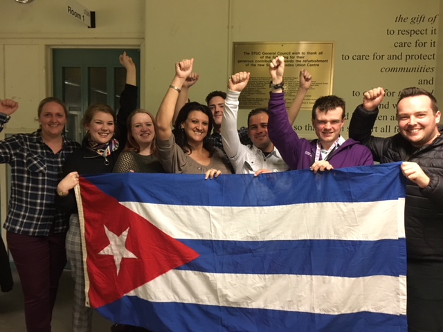 The Cubans with STUC Youth Committee and UNISON Scotland young members