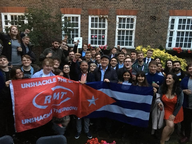 Ian Lavery MP, Dr Enmanuel Vigil and members of London Young Labour