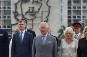 Prince Charles and the Duchess of Cornwall at Havana's Revolution Square