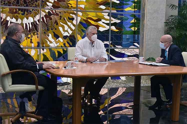 The Cuban president announcing the new measures on national TV on 8 October