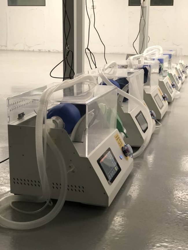 Completed ventilators ready to be distributed to hospitals and isolation centres in Cuba