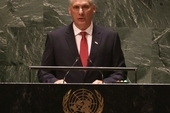 President Miguel Díaz-Canel Bermúdez addressing the United Nations