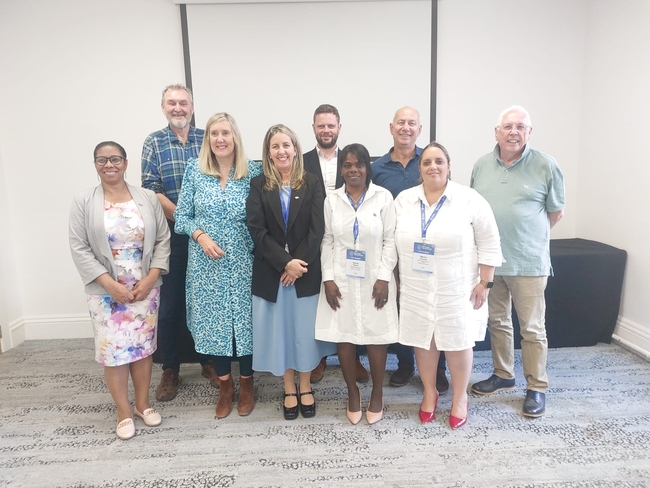  (l-r)Ambassador Ismara Vargas Walter, Kevin Courtney, Ros McNeil, Dr Naima Trujillo Barreto, Ed Harlow, Marian Chorens Cruz, Rob Miller, Mayda Ramos Alemán, Bernard Regan