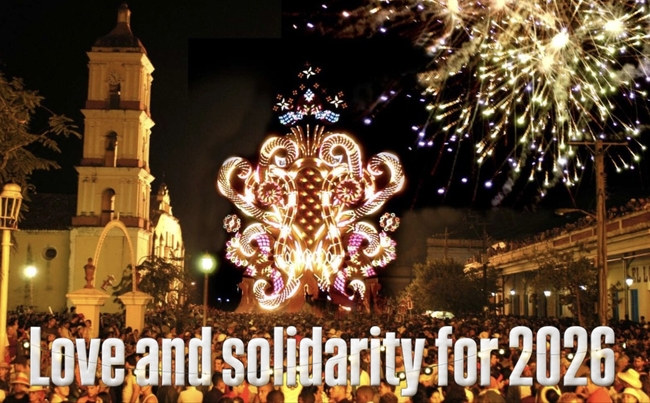   Fireworks at the annual Christmas Parrandas in Remedios, Cuba