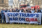 MPs, trade unionists and campaigners outside Parliament on Wednesday 3 June