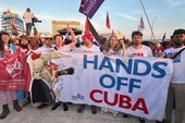 Brigadistas at the Anti-Imperialist Platform in Havana on May Day