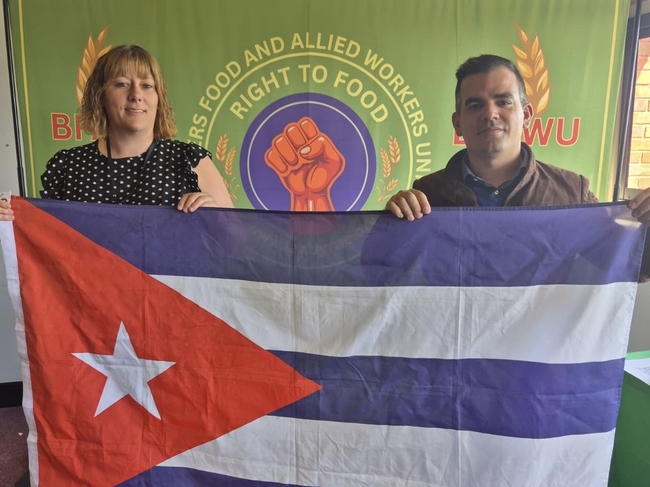 BFAWU General Secretary Sarah Woolley and Pablo Ginarte BFAWU General Secretary Sarah Woolley and Pablo Ginarte