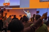 Osnay Miguel Colina and delegates at TUC Congress 2026